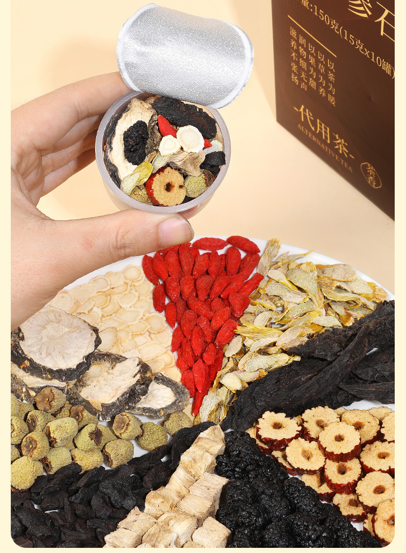 American Ginseng Dendrobium Goji Herbal Tea Blend 150g Daily Wellness Tea for Busy Schedules quality and texture