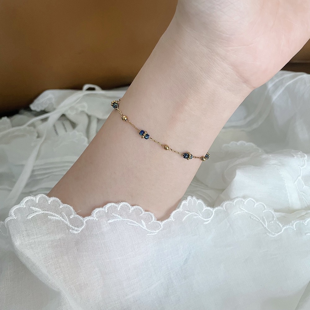 Model Show Gold Beads Stainless Steel Bracelet