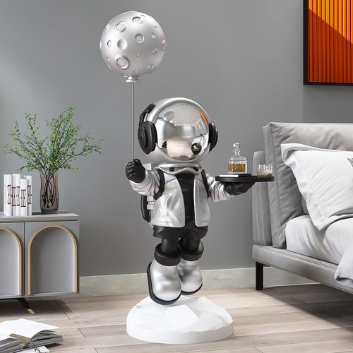 Astronaut living room large floor-standing decoration sofa TV cabinet side decoration astronaut housewarming tray gift