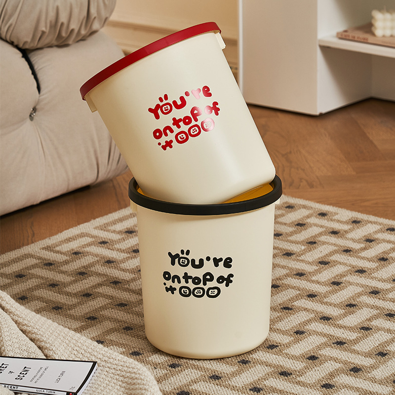 tambor de basura de alto valor nominal anillo de presión grande capacidad de grosor dormitorio cocina doméstica dormitorio inodoro tambor de papel de inodoro