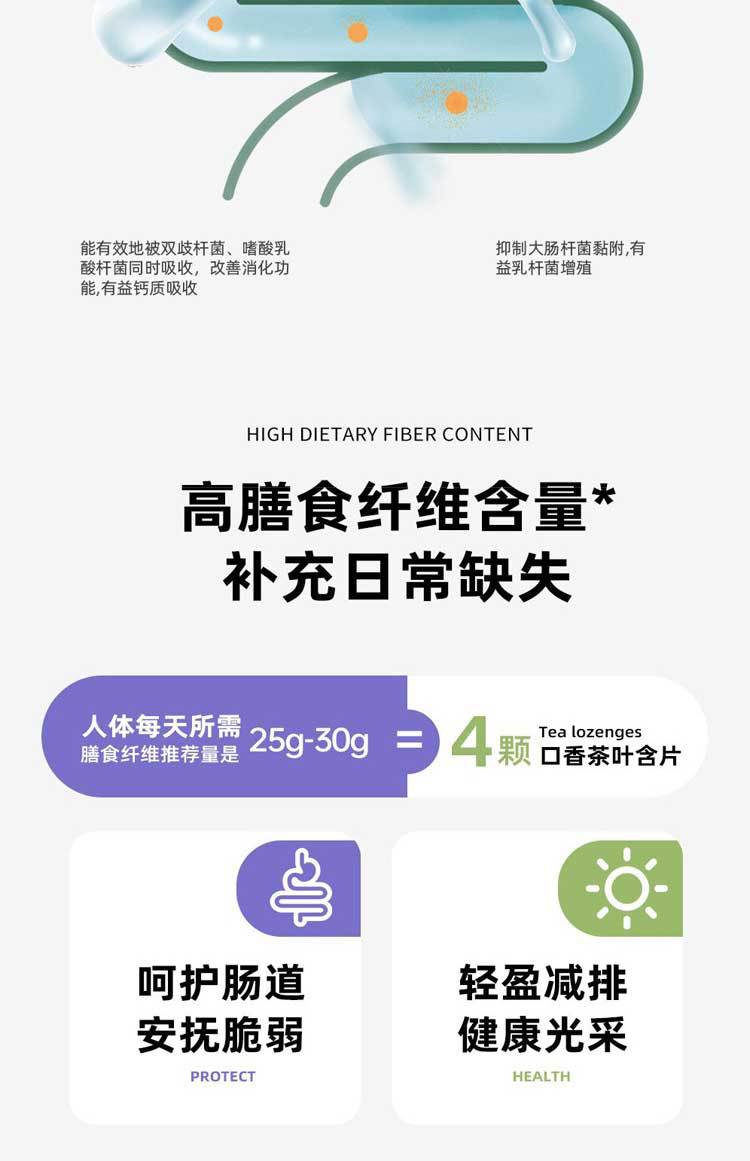 Tea Polyphenol Throat Lozenges 35g Bottle Peach Jasmine Mint Chewable Tablets key features