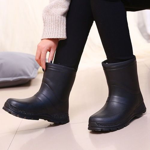 冬季保暖雨靴雪地靴女防水防滑中筒保暖加绒加厚韩版靴子学生棉鞋