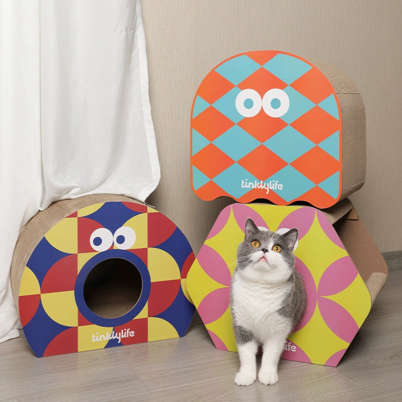 Tinklylife маленький монстр кошачье гнездо кошка царапин доска гофрированная бумага кошка игрушка маленький монстр Кошачий коготь доска интегрирована