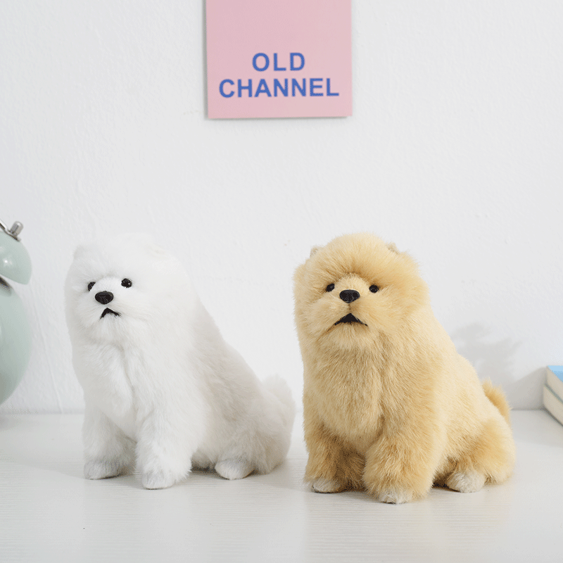仿真松狮犬狗模型摆件绒玩具摄影道具儿童公仔玩偶礼品狗生日礼物|ru