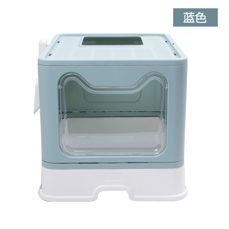 Fabricante en stock nuevo cajón plegable grande caja de arena para gatos anti-salpicaduras caja de arena para gatos superior inodoro para gatos