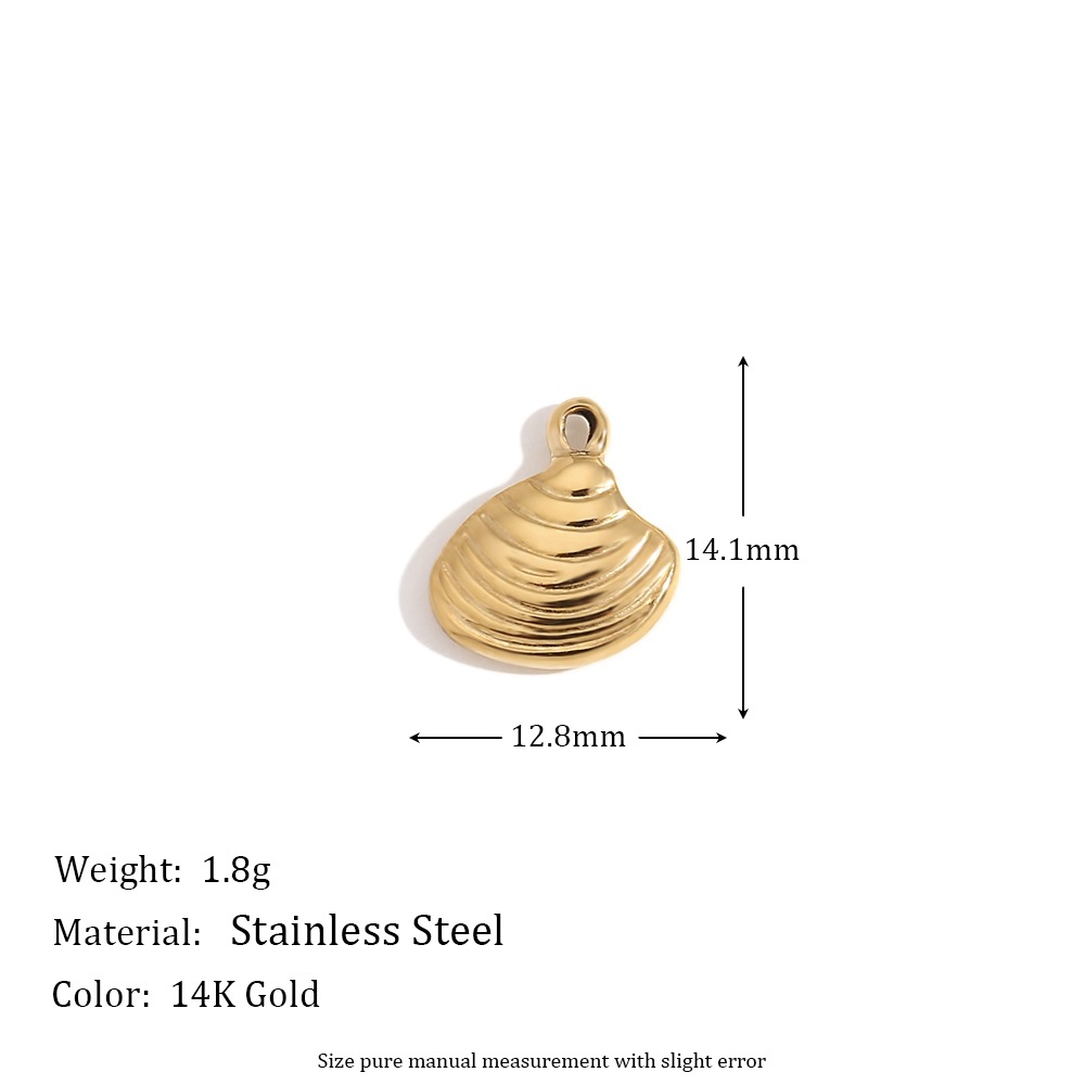 Hydraulic shell pendant-gold