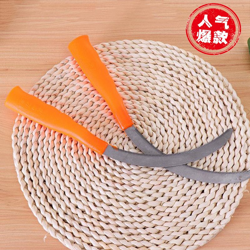 农用小禾锯齿割草刀 镰刀园林工具小镰刀 小锯镰 钢铁镰刀 锄草镰