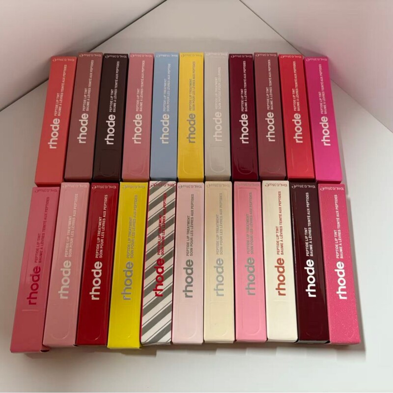 Cross-Border In-Stock Rhode Hailey Colored Raspberry Ribbon Espresso Lip Gloss Lip Glaze Lipstick