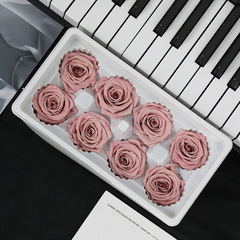 Eternal Flower DIY Cappuccino/Gradient Rose Head Freud Rose Head Bouquet Materials