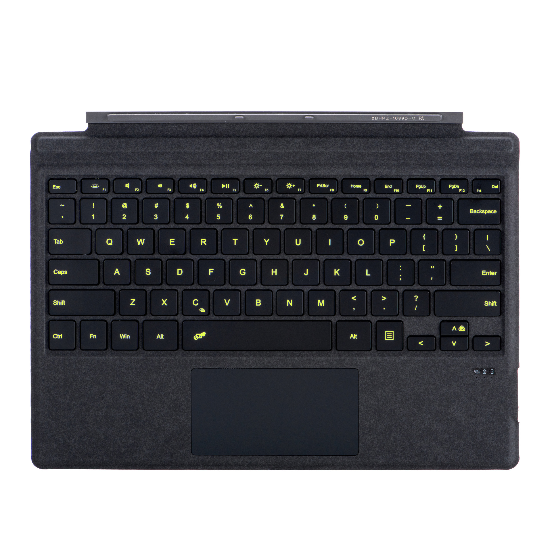Teclado táctil de cuero de segundo de absorción magnética para Microsoft Surface Pro4 5 6 / 7 teclado Bluetooth inalámbrico