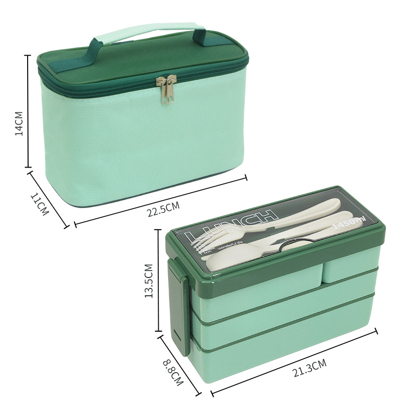 Caja de almuerzo estudiantil transfronteriza caja de almuerzo aislada especial para el trabajo horno de microondas compartimiento de plástico caja de almuerzo caja de ensalada reductora de grasa