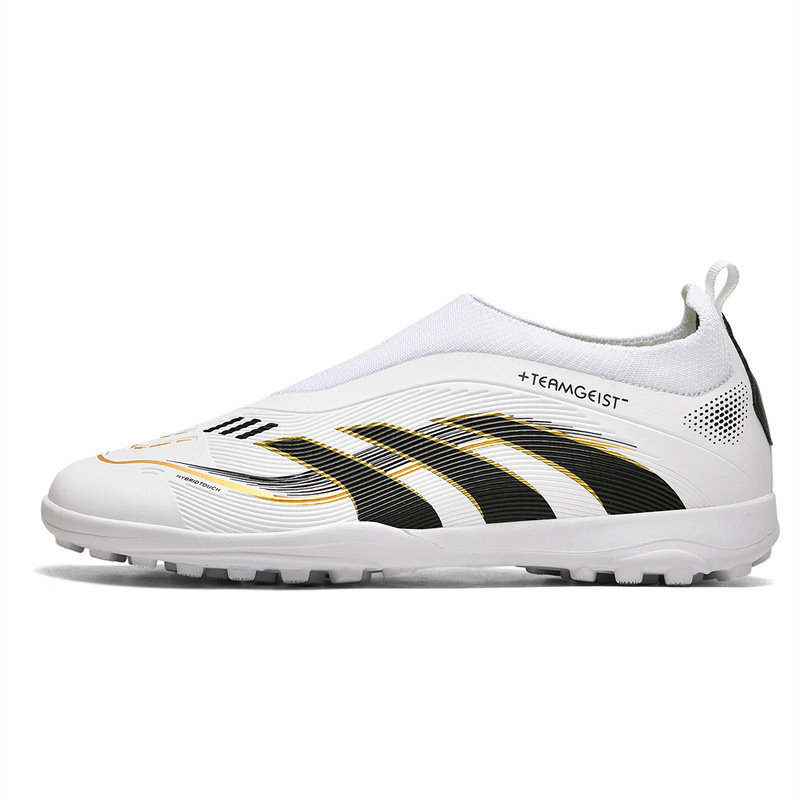 2025 zapatos de fútbol nuevos jóvenes hombres y mujeres antideslizantes moda transfronteriza AG clavos largos de césped de fábrica de estudiantes