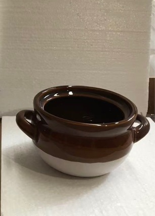 Double-handled ceramic lard jar, high-temperature resistant chili oil jar, household chili oil jar, kitchen oil jar, salt jar, ceramic bowl