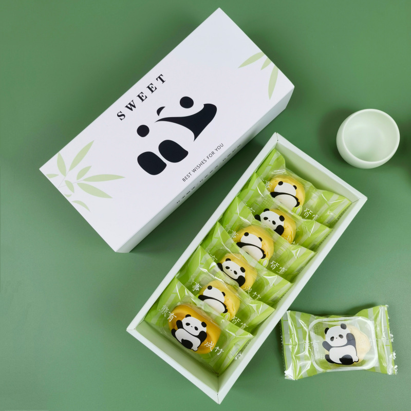 2026新绿豆糕包装盒礼盒6粒装绿豆糕盒子 创意饼干蛋黄酥月饼盒子