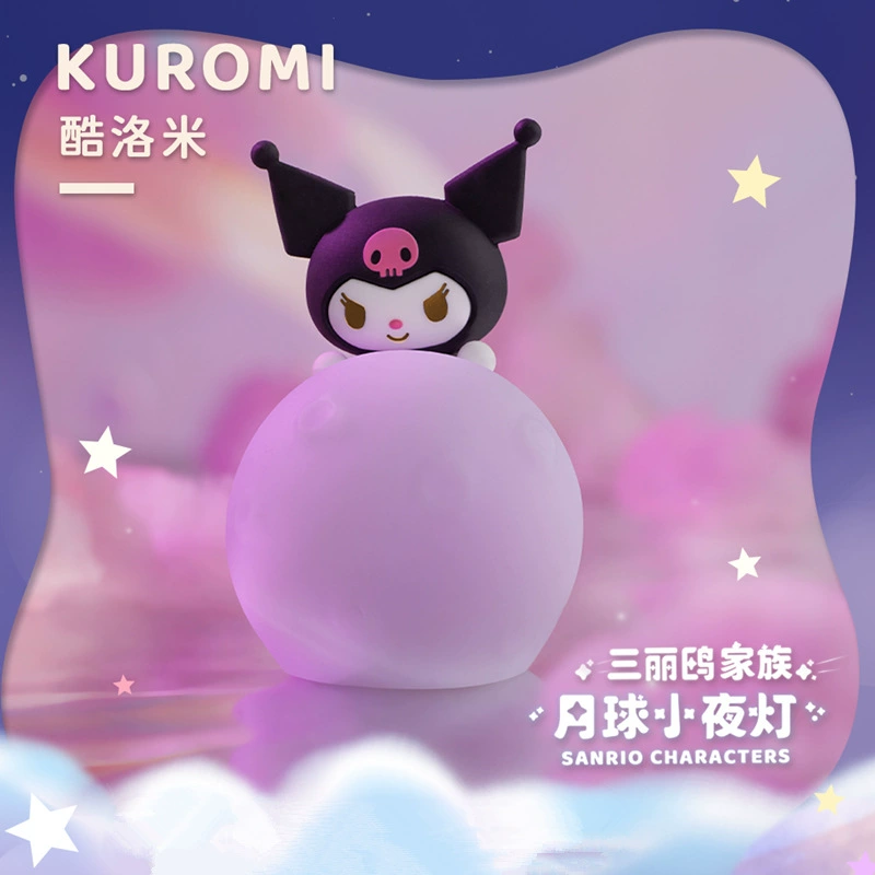 Ночной свет (Санрио) Hello Kitty луна светящийся мини-фигура, батарейка LED, милая коллекционная