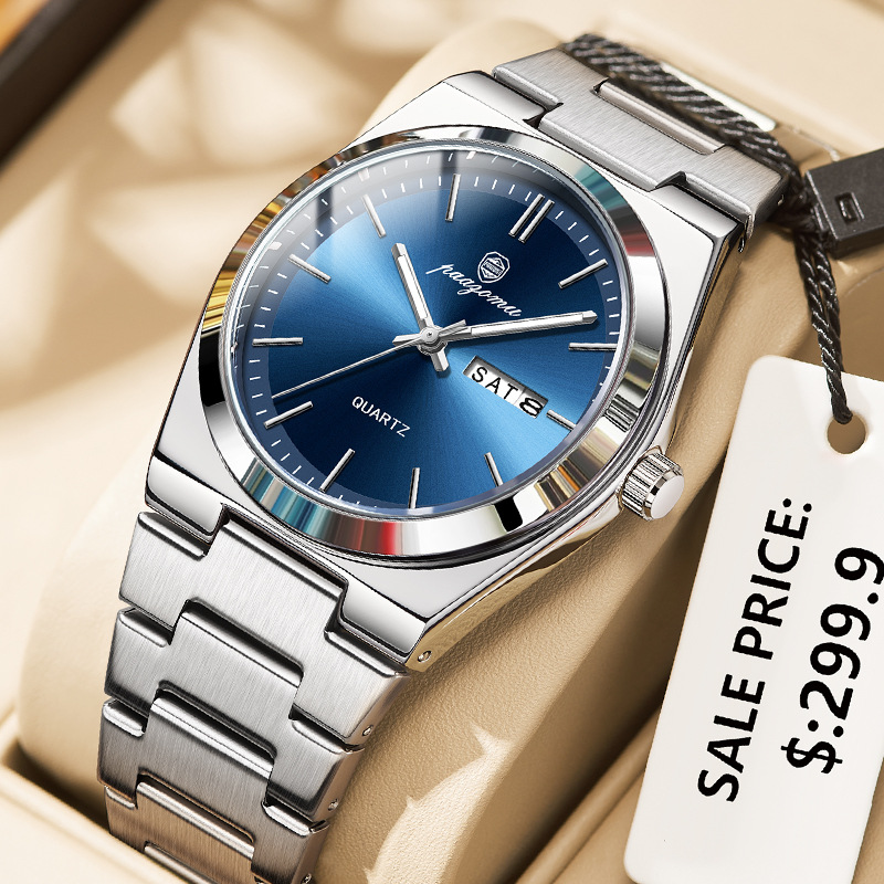 Swiss Brand Ultra-Thin Men's Watch Waterproof Luminous Quartz Watch Live Broadcast Foreign Trade Hot-Selling One-Piece Dropshipping Watch