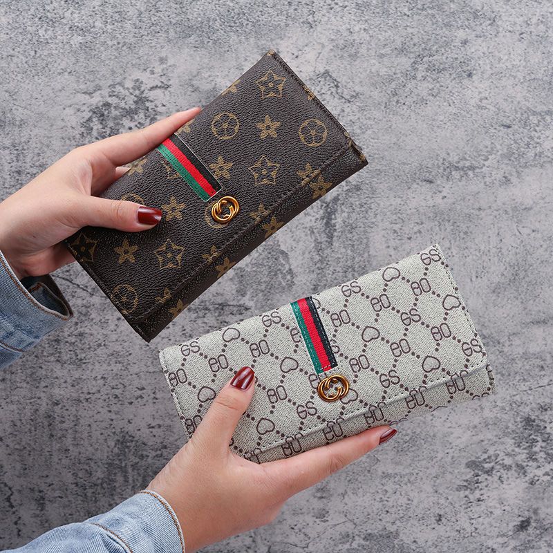 Women's Wallet European and American Fashion Elegant Clutch Bag Women's Classic Buckle Coin Purse Long Elegant Mobile Phone Bag for Women Women's Wallet European and American Fashion Elegant Clutch Bag Women's Classic Buckle Coin Purse Long Elegant Mobile Phone Bag for Women