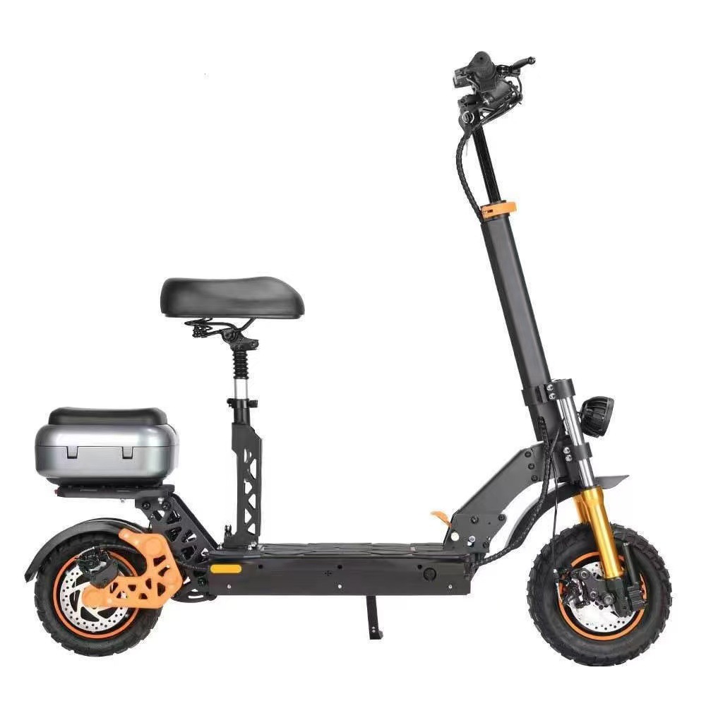 Cross-Border Two-Wheeled Electric Lithium Battery Folding Scooter with Long Range, 11inch Off-Road Tires, High-Power Adult Scooter