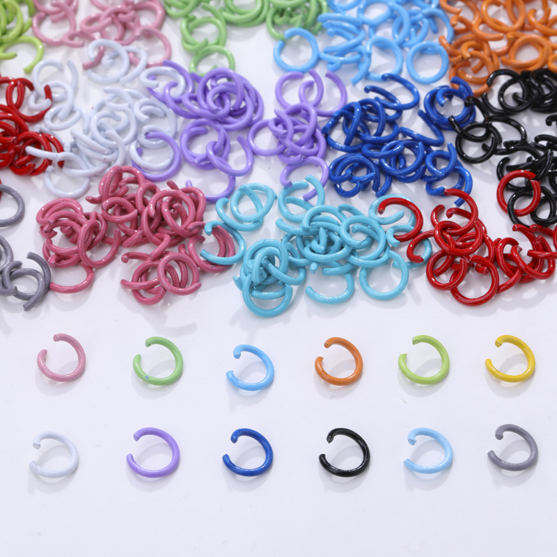 Macaron open rings, painted open rings, connecting rings, hanging iron rings, handmade keychain DIY accessories, manufacturer wholesale Macaron open rings, painted open rings, connecting rings, hanging iron rings, handmade keychain DIY accessories, manufacturer wholesale