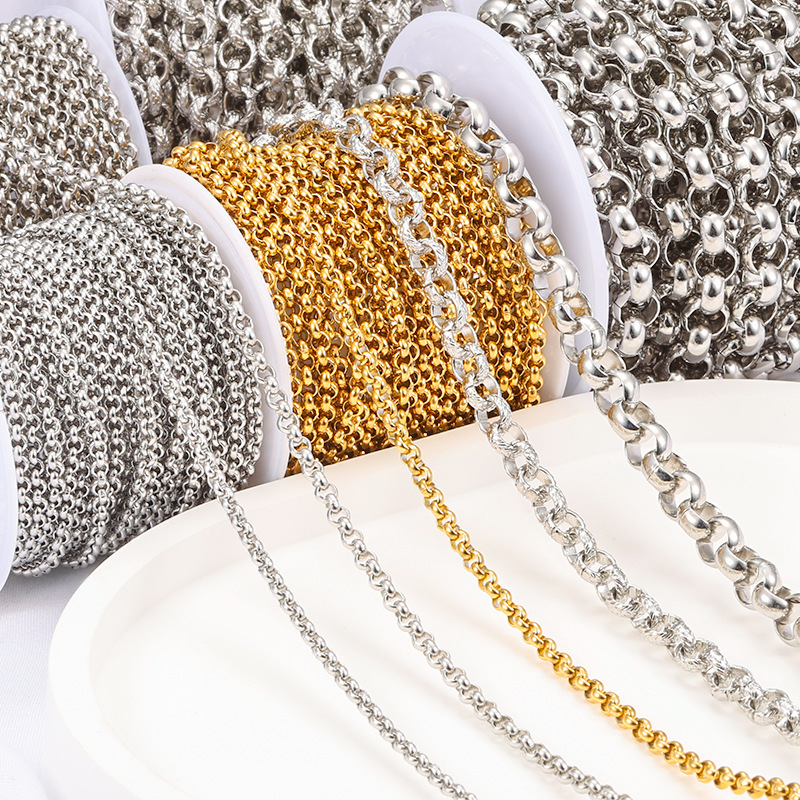 Chain Jewelry Making Type 1 Piece Solid Color DIY Jewelry Accessories Bracelets Necklace 304 Stainless Steel Tassel Pearl Basic Simple Style Classic Style DIY Jewelry Accessories Bracelets Necklace