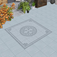 户外地铺石瓷砖拼花2400X2400别墅入户庭院花园露台防滑拼花地砖