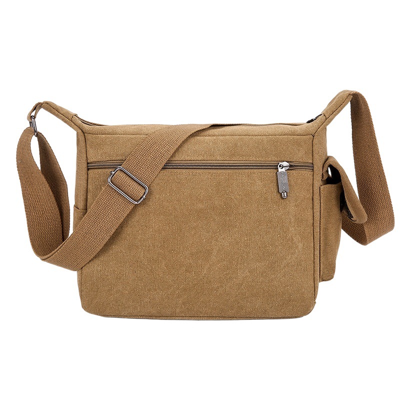 Men's Canvas Bag British Retro Shoulder Bag Large Capacity Trendy Business Bag Casual Travel Handbag Crossbody Bag