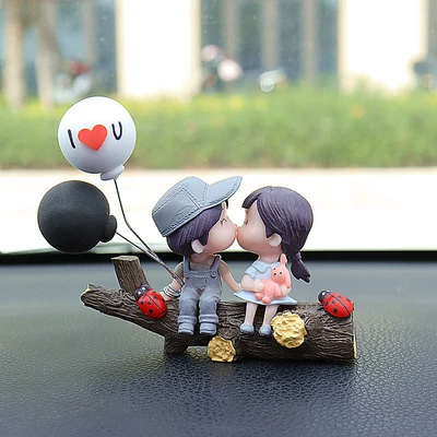 Car ornaments, Car Ornaments for the Dashboard - bucked-grey-couple-balloon