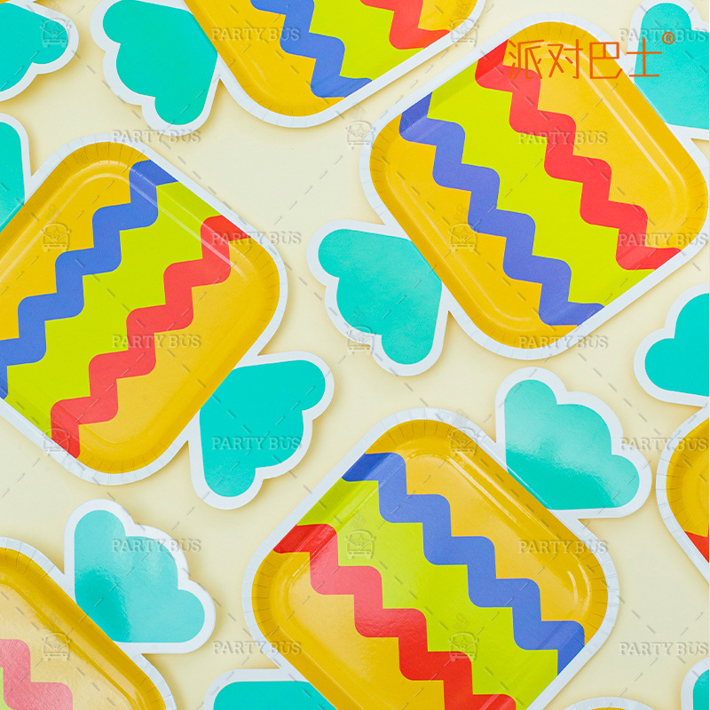 Set de vajilla desechable para fiestas, platos y cubiertos especiales, ideal para eventos