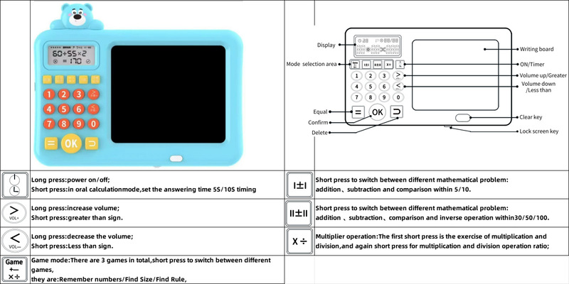 0-6歳の赤ちゃんの算数口頭計算宝小学生スマート口頭計算機子供の知育玩具早期教育マシン学習機|undefined