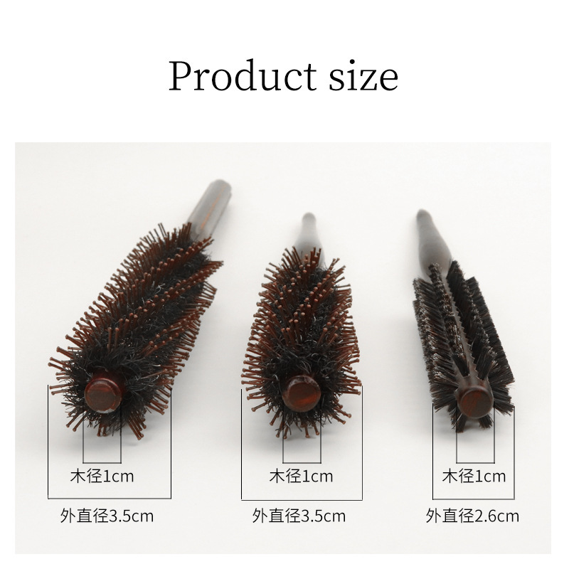 特小サイズの丸い櫛の豚のたてがみの形の巻き髪の櫛の理髪店のヘアサロンの家庭用の巻き髪の前髪の短い髪の櫛|undefined