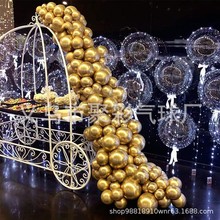 亚马逊新款102PCs金色金属气球拱门花环套件18寸12 10 5寸 金属球