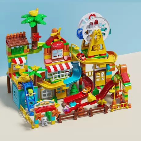 462 large particle scene rail car ferris wheel