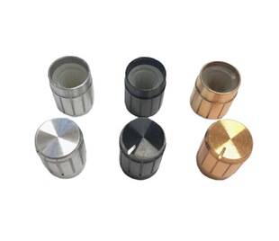 Potentiometer Knob Cap Audio Amplifier Aluminum Alloy Knob Cap Diameter 13mm Height 17 Mm Gold Silver Black