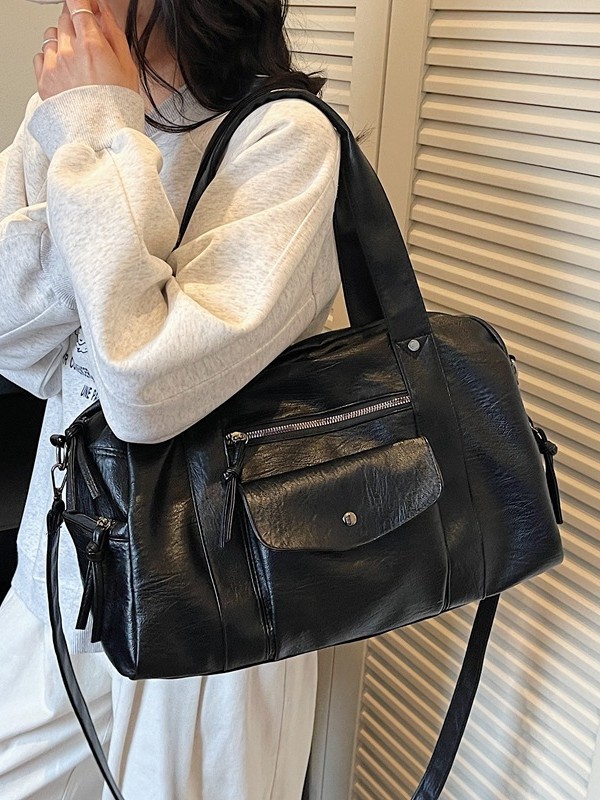 Bolso de mano de gran capacidad para mujeres 2026 verano nuevo retro simple bolso de viaje viaje mochila ocio bolso especial image 3