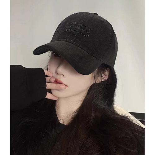 Baseball cap for women, retro sun hat, duckbill cap, Korean style, versatile, large head size, children's fashion.