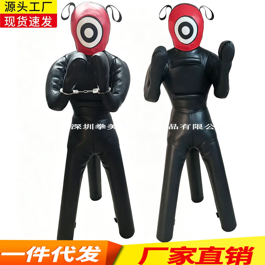 Fire Training Dummy with Handcuffs, Jiu-Jitsu Fighting MMA6 Hanging Human-Shaped Punching Bag, Combat Training Dummy