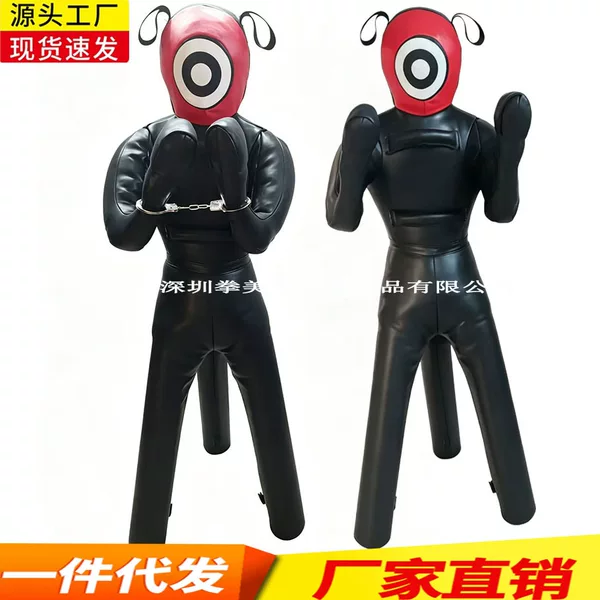 Fire Training Dummy with Handcuffs, Jiu-Jitsu Fighting MMA6 Hanging Human-Shaped Punching Bag, Combat Training Dummy