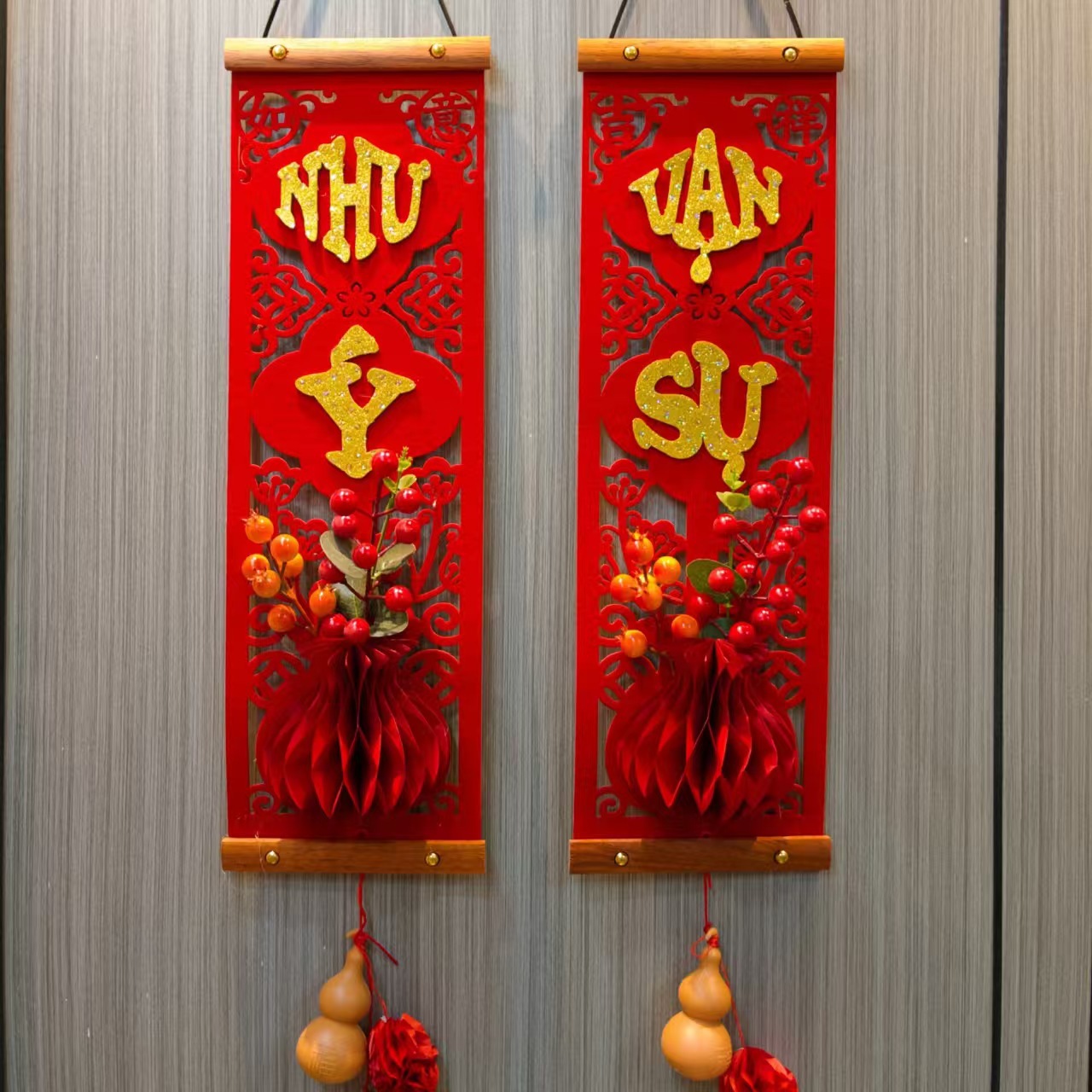 2026 Spring Festival Door Stickers, Entrance Door, New House Decoration Pendants, Living Room Decoration Supplies, Moving Vietnamese Couplet Stickers