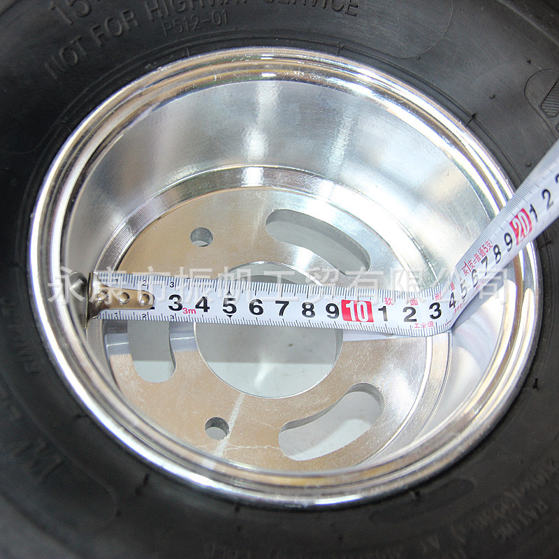 15X 6-6inch Kart Beach Car Tire Aluminum Alloy Wheel Hub Rubber Wear-Resistant Four-Wheel Vehicle Tire Accessories