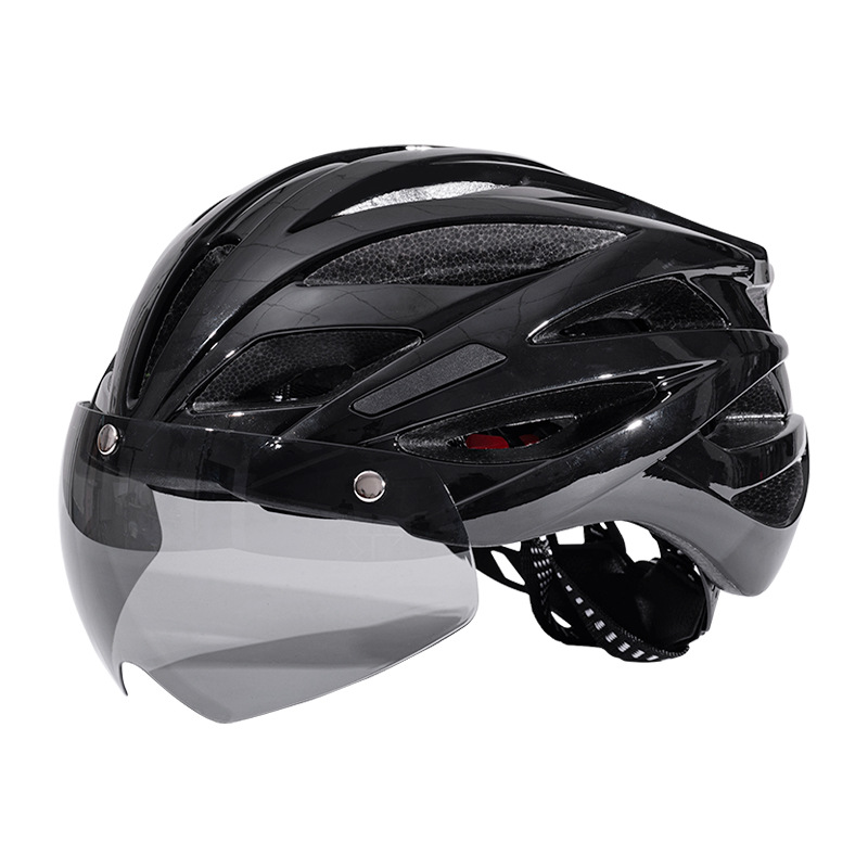 Fahrradhelm mit magnetischer Brille und Licht, universeller Rennradhelm, einteiliges Design_voghion.com
