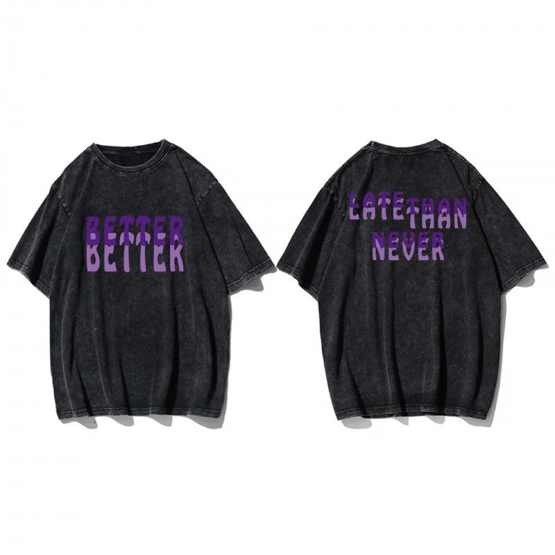 Трансграничная американская высокая улица с короткими рукавами мужская футболка с приливом, стирая старые тяжелые хлопчатобумажные футболки с полукрукавами oversize