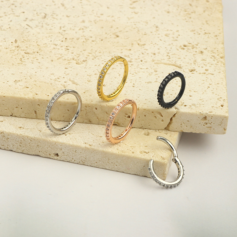 Nose Ring Classification 1 Piece Nose Rings & Studs Simple Style Classic Style Star 304 Stainless Steel Inlay Zircon Nose Rings & Studs Nose Pin
