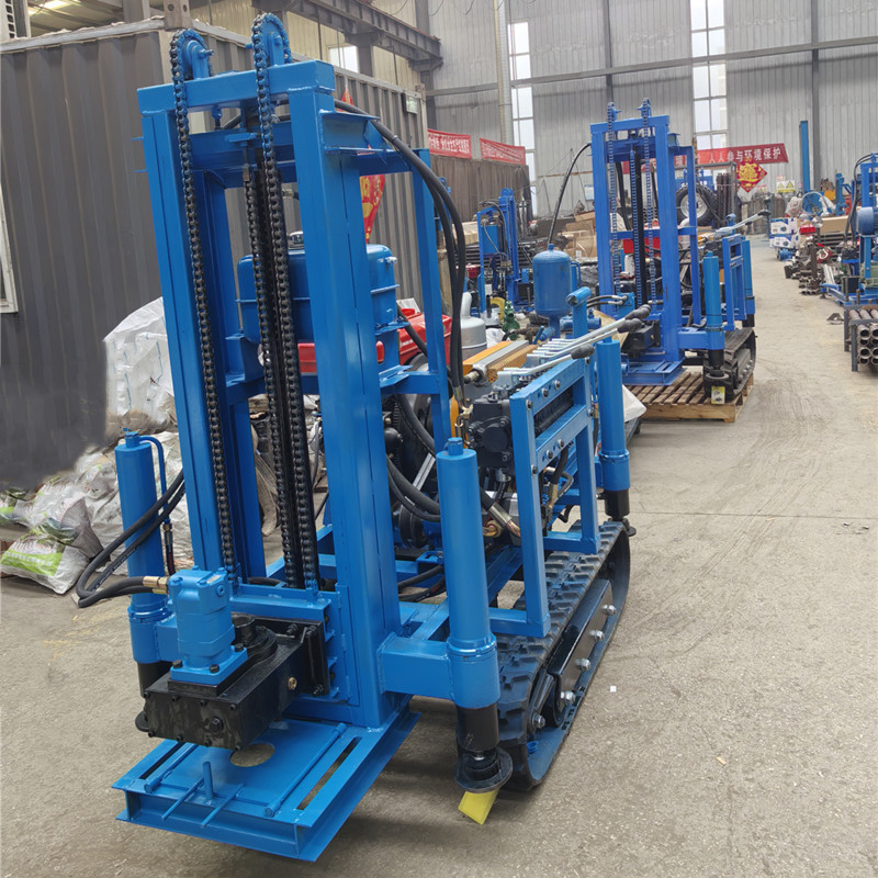 履带全液压伸缩式水井钻机 150米农田灌溉钻井设备 水井钻机配件