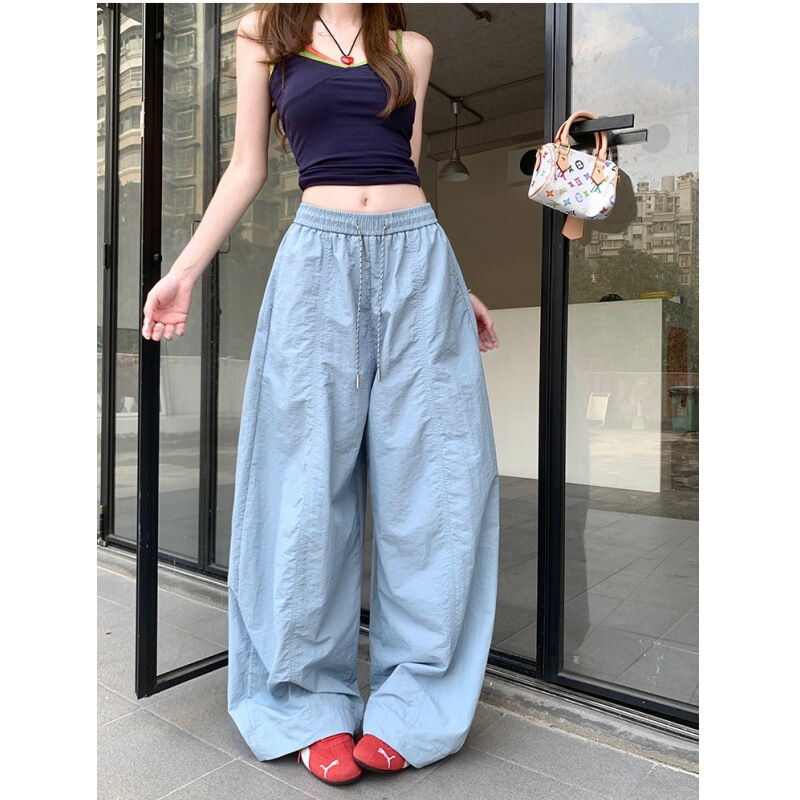 Casual Quick-Dry Elastic Waist Loose Fit Versatile Wide-Leg Pants for Women 2026 Summer New Stylish Versatile Casual Pants Casual Quick-Dry Elastic Waist Loose Fit Versatile Wide-Leg Pants for Women 2026 Summer New Stylish Versatile Casual Pants
