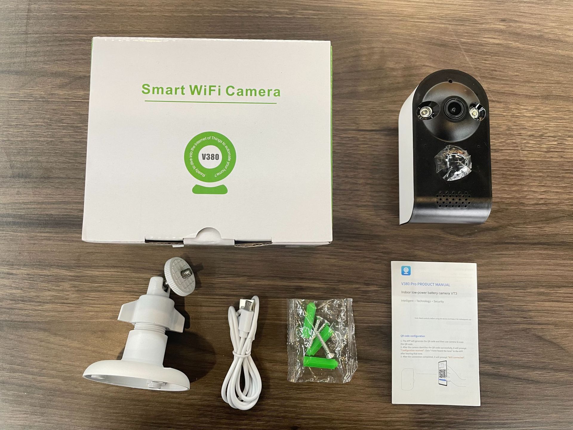 V380 teléfono móvil red wifi remota batería duración de la cámara inteligente HD hogar interior bajo monitoreo de energía