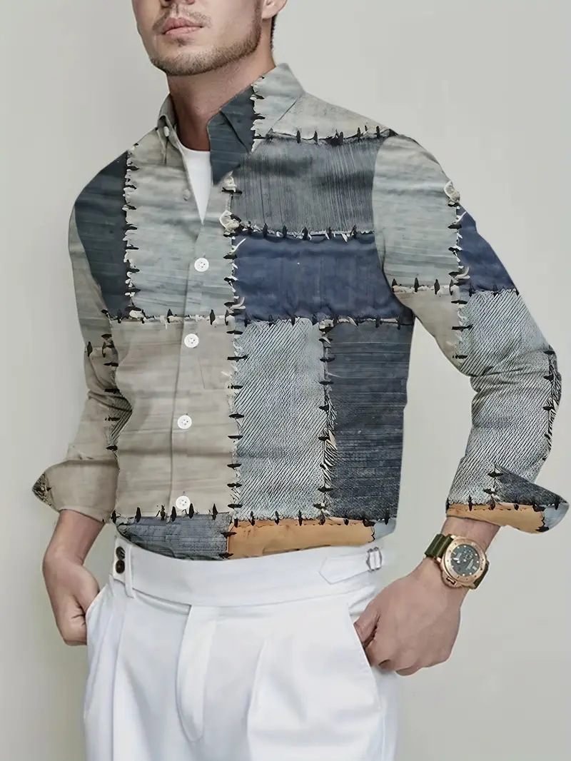 Comercio exterior europeo y americano Amazon 2025 nueva tendencia de la moda casual todo fósforo camisa de manga larga de alta calidad MB12