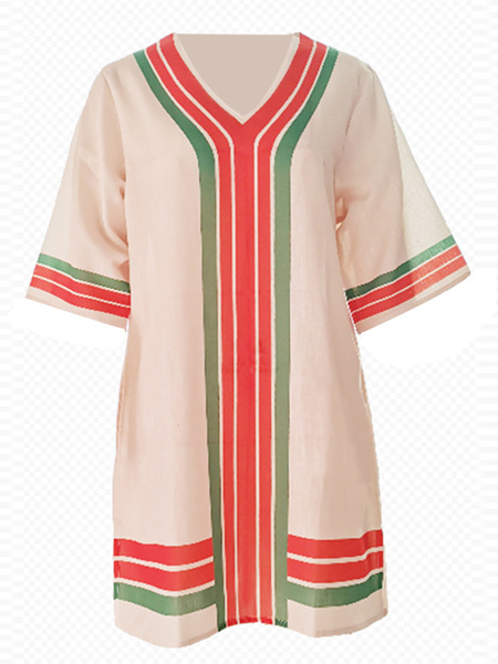 long retro beach dress