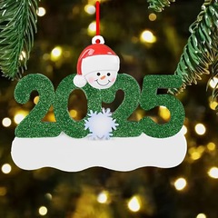 Zibi Cross Border 2025 ファミリー クリスマス 樹脂ペンダント DIY 手書き名 クリスマス 雪だるま クリスマスツリー インストール