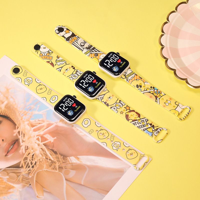 cartoon fashionable square digital watch