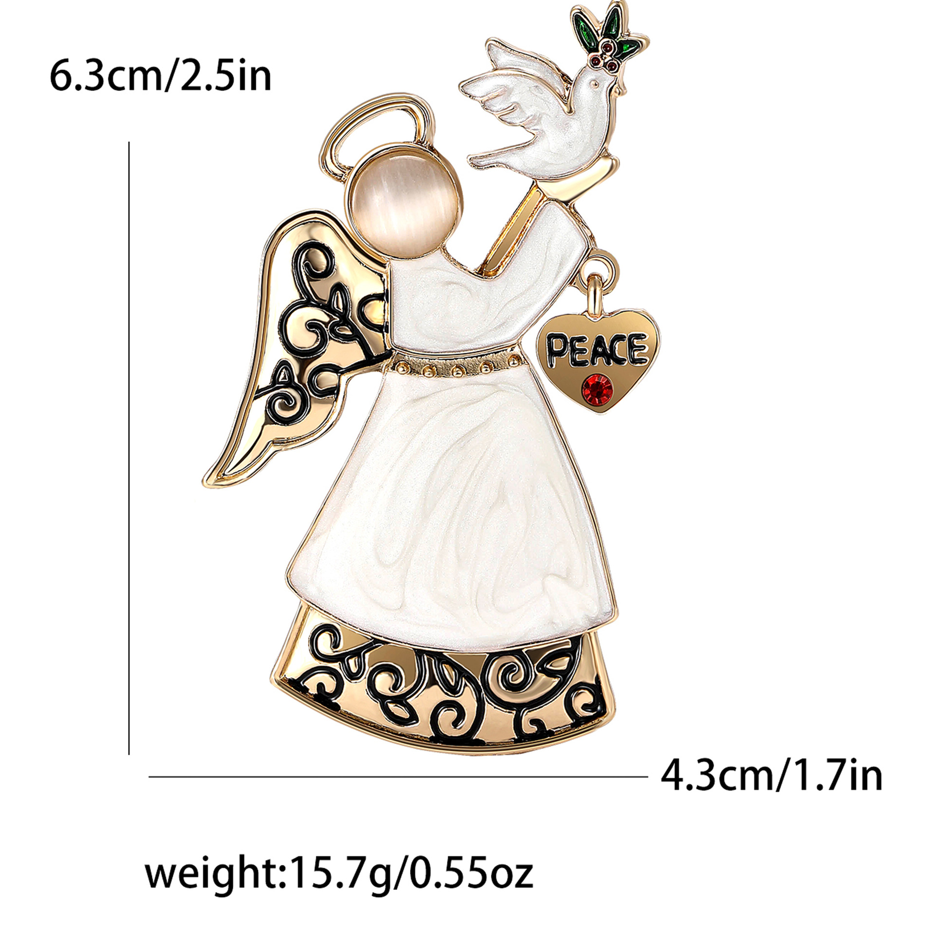 Simple retro alloy enamel angel brooch, creative and personalized clothing accessory, versatile, wholesale from manufacturer: BR1917